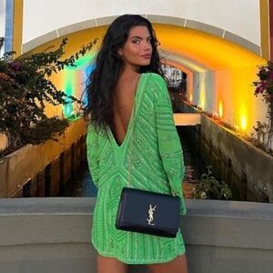 PRICE DROP! Zara Green Beaded Tunic Dress